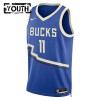 Camiseta Niños NBA Milwaukee Bucks Brook Lopez 2024-25 Nike City Edition Azul Swingman